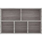 Ormarić za knjige / komoda siva boja hrasta 50x25x80 cm drveni | shoptok.hr