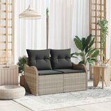  Vrtni kauč s jastukom Svjetlosiva 121 x 62 x 69cm poliratan | shoptok.hr