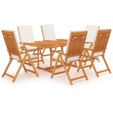  7-dijelni vrtni blagovaonski set s jastucima masivna tikovina | shoptok.hr