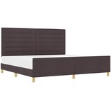  Krevetna konstrukcija Tamno smeđa 200 x 200 cm tkanina | shoptok.hr