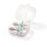 BabyOno kutija sa žlicom i vilicom s graničnikom 12 m+, mint | shoptok.hr