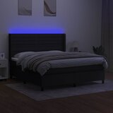  box spring s madracem LED crni 180x200 cm od tkanine | shoptok.hr