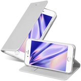Cadorabo Ohišje, združljivo z Apple iPhone 7 / 7S / 8 / SE 2020 v klasično srebrno - Zaščitni ovitek z magnetnim zapiranjem, stoječo funkcijo in režo za kartice, (20558553) Cene