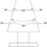  Metalno božićno drvo s držačem KUOPIO 140 cm Čelik Bijela | shoptok.hr