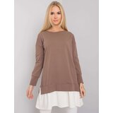 RUE PARIS Tunic-RV-TU-7183.33P-Brown | Shoptok.si