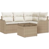 vidaXL 5 Dijelni Vrtni Kauč Set s Jastučićima Smeđi Poly Rattan | shoptok.hr