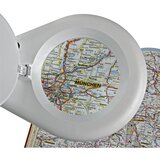 Maul LED-svetilka s povečevalnim steklom viso, dolžina ročice 310 mm, s podstavkom, bela | Shoptok.si