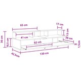 Studio radni stol Staro drvo 130 x 42,5 x 36 cm | shoptok.hr