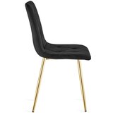 Libra stolica - crni baršun / zlatne noge x 2 | shoptok.hr