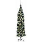  Umjetno vitko božićno drvce Zelena i bijela 120 cm | shoptok.hr