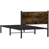 Metalni okvir krevet uzglavljem boja dimljenog hrasta 107x203cm | shoptok.hr