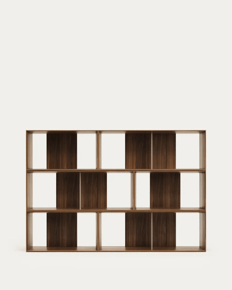 Kave Home Sistem modularnih polic v orehovem dekorju 6 ks 168x114 cm Litto – | Shoptok.si