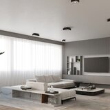 Nice Lamps črna stropna svetilka s kovinskim senčnikom 24x24 cm hydra – | Shoptok.si