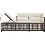  3-dijelni set kutne vrtnih sofa s jastucima smeđi od poliratana | shoptok.hr