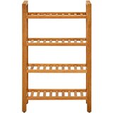Maison Chic Stojalo za čevlje - Stojalo za obutev s 4 policami 50x27x80 cm trdna hrastovina, (21776549) Cene