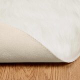  Tepih od umjetne ovčje kože TAFALLA Bijela Ø 80 cm Poliester | shoptok.hr