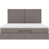 vidaXL Otomanski krevet s madracem smeđesivi 160x200cm od tkanine | shoptok.hr