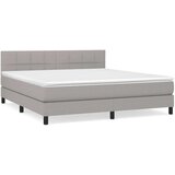  Box spring postelja z vzmetnico svetlo siva 180x200 cm blago, (20790083) | Shoptok.si