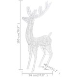 vidaXL XXL akrilni božićni sob 250 LED žarulja 180 cm hladni bijeli | shoptok.hr