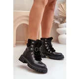 FI1 Warm ankle boots with zipper made of eco leather black Willatta