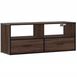 Maison Chic TV omarica - TV stojalo - Televizijska omarica rjavi hrast 100x31x39,5 cm inženirski les in kovina, (21699636) Cene