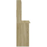  Radni stol s policama boja hrasta sonome 102x45x148 cm drveni | shoptok.hr