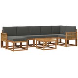 vidaXL Zunanja garnitura za sedenje 8 pcs Naravna in antracitna, (5000280184) | Shoptok.si