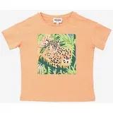 Kenzo Kids Otroška bombažna kratka majica Short Sleeves Tee-Shirt oranžna barva