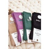 Aura.via Women's Warm Socks With Green Writing | Shoptok.si