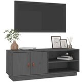 TV ormarić sivi 105 x 34 x 40 cm od masivne borovine | shoptok.hr