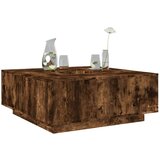 vidaXL Klubska mizica dimljeni hrast 100x100x40 cm inženirski les Cene