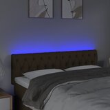  LED uzglavlje tamnosmeđe 144 x 7 x 78/88 cm od tkanine | shoptok.hr