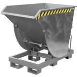 eurokraft pro Prekucna posoda, ozka izvedba, prostornina 1,0 m³, nosilnost 3000 kg, vroče cinkano po EN ISO 1461 | Shoptok.si