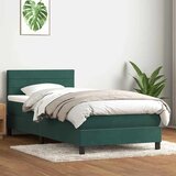 Maison Chic Box spring postelja - Vzmetna postelja z vzmetnico temno zelena 80x220 cm žamet SL18662, (21893671) | Shoptok.si