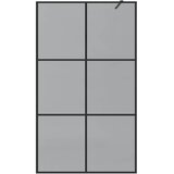  Zid za walk-in tuš Crna 115 x 195 cm Staklo otporno na udarce | shoptok.hr