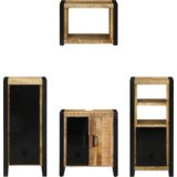 vidaXL Komplet pohištva za kopalnico 4 pcs Rjava Masiven les manga | Shoptok.si