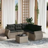 Maison Chic Seti vrtnega pohištva - Vrtna garnitura - Vrtni pohištvo set 6-delna z blazinami siv poli ratan, (21805098) | Shoptok.si