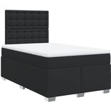 vidaXL Box spring postelja z vzmetnico črna 120x190 cm umetno usnje, (21304364) Cene
