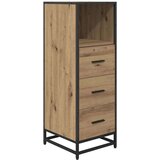 vidaXL kopalniška omarica s predalom artisan hrast 35 x 37.5 x 100 cm | Shoptok.si