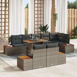  Vrtni set za sofu Set od 9 Siva prirodno drvo | shoptok.hr