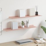  Lebdeća polica Zidne 2 pcs Ružičasta 80 x 18 x 2,5 cm Čelik | shoptok.hr