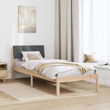  Okvir kreveta smeđe i tamnosivo 75 x 190 cm Masivna borovina | shoptok.hr