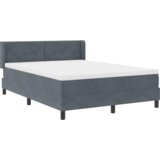 Box Spring Krevet s Madracem Tamno Siva 160x200 cm Baršun | shoptok.hr