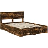  Konstrukcija postelje z vzglavjem Dimljeni oreh 150 x 200 cm, (5000104120) | Shoptok.si