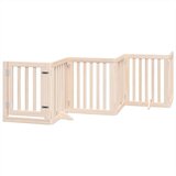 vidaXL Vrata za pse s vratašcima 9 panela sklopiva 450 cm drvo topole | shoptok.hr