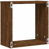  Zidne kockaste police 4 kom smeđi hrast 30x15x30 cm | Eponuda.com