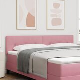 vidaXL Vzglavje z gumbi, roza, 180 cm, žamet, (22008480) | Shoptok.si
