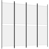 Maison Chic Paravan - Sobne pregrade 4-delni bel 200x180 cm blago, (22111889) | Shoptok.si