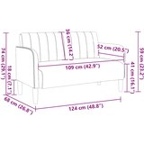  Dvosjed tamnozeleni 109 cm baršun | shoptok.hr