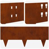  Ograda oko Travnjaka 30 pcs 100 x 20 cm Čelik Rđa | shoptok.hr